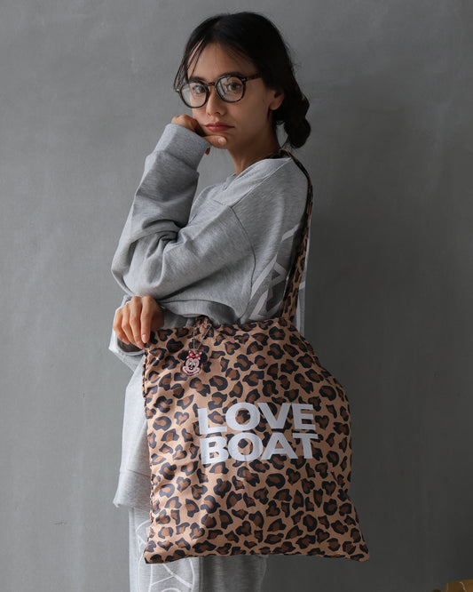 MICKEY&MINNIEチャーム付き  LEOPARD TOTEBAG_LBD-TTB01
