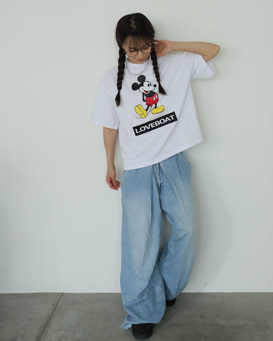 ミッキー刺繍ワッペンTシャツ_LBD-ST02
