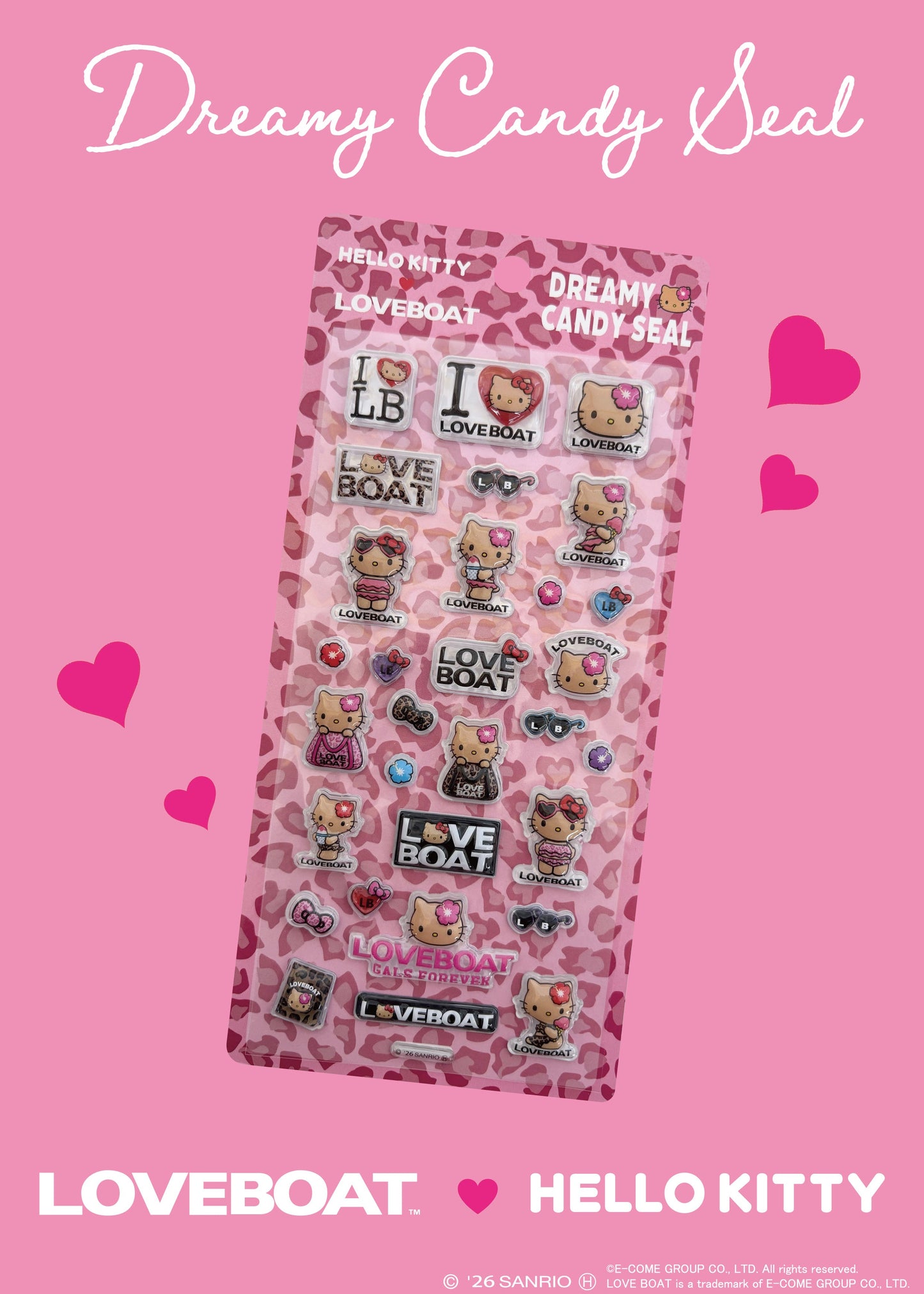 【8月上旬お届け】KITTY DREAMY CANDY SEAL SET＿LBKT-S01