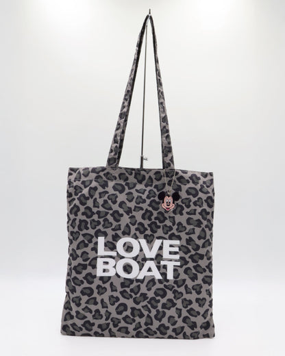 MICKEY＆MINNIEチャーム付き  LEOPARD TOTEBAG_LBD-TTB01