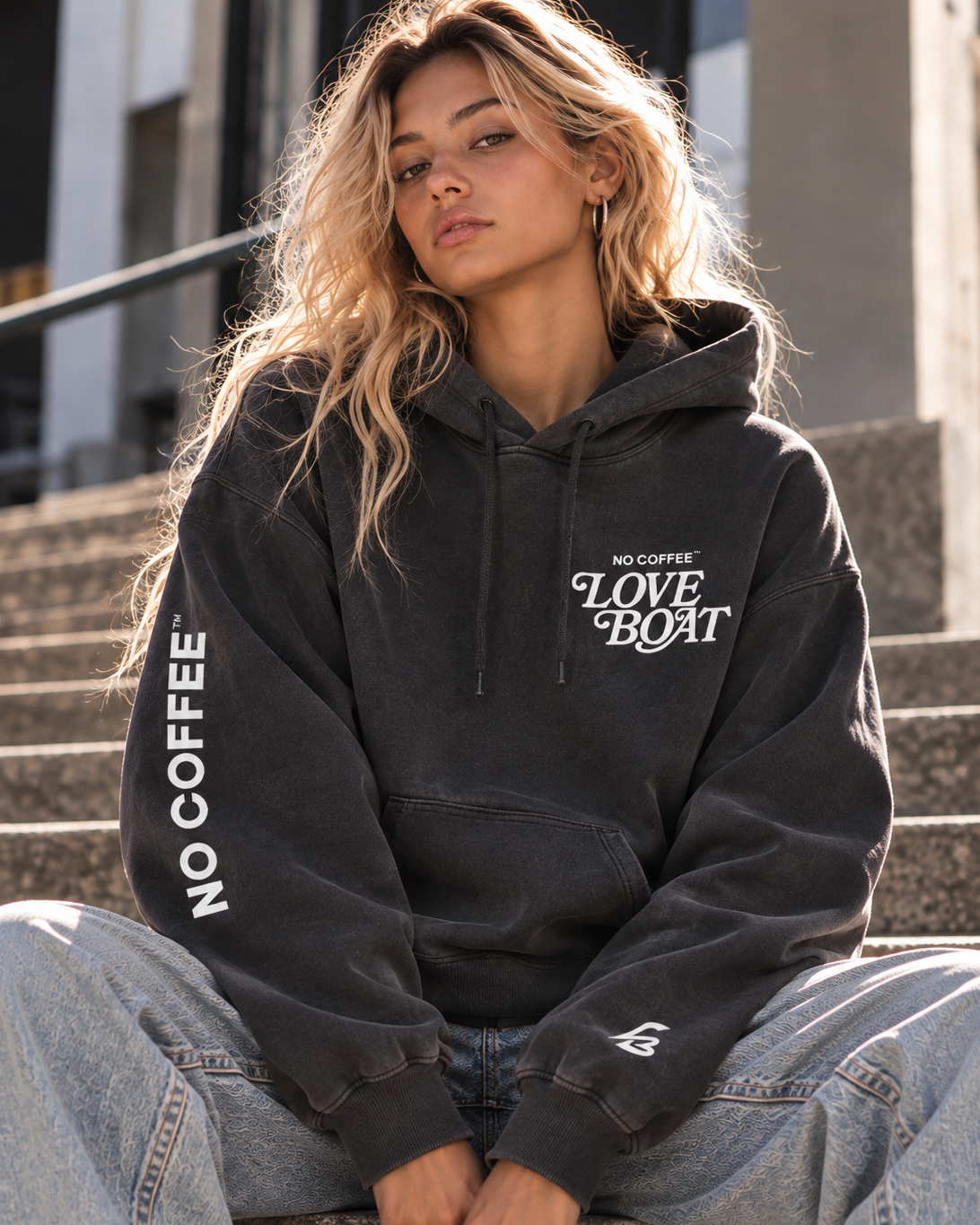 【予約商品:12月下旬お届け】NO COFFEE BACK PRINT PIGMENT HOODIE＿LBNC-MPK03