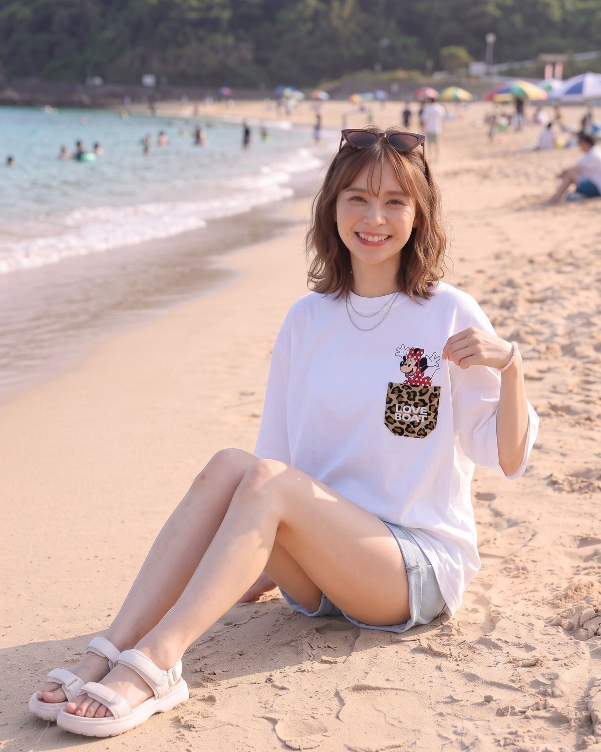 MICKEY / MINNIE POCKET T-SHIRT_LBD-ST01