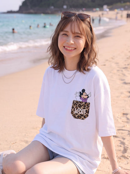 MICKEY / MINNIE POCKET T-SHIRT_LBD-ST01