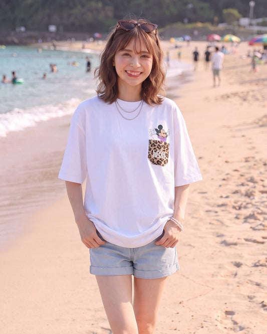 MICKEY / MINNIE POCKET T-SHIRT_LBD-ST01