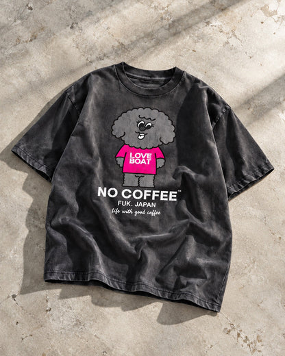 【予約商品:12月下旬お届け】NO COFFEE CHARACTER PIGMENT TEE＿LBNC-ST03
